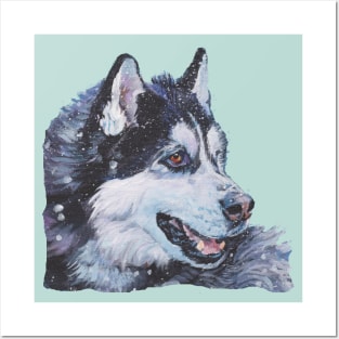 Siberian Husky Fine Art Painting Posters and Art